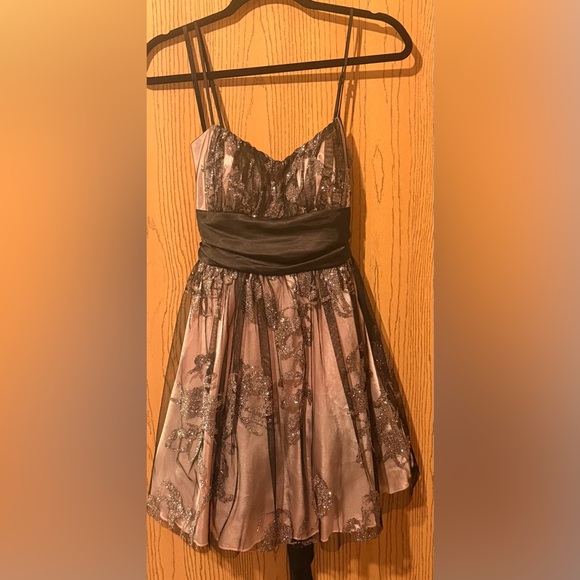 B. Smart Dresses & Skirts - B. Smart Glittering Black and Silver Dress (juniors)